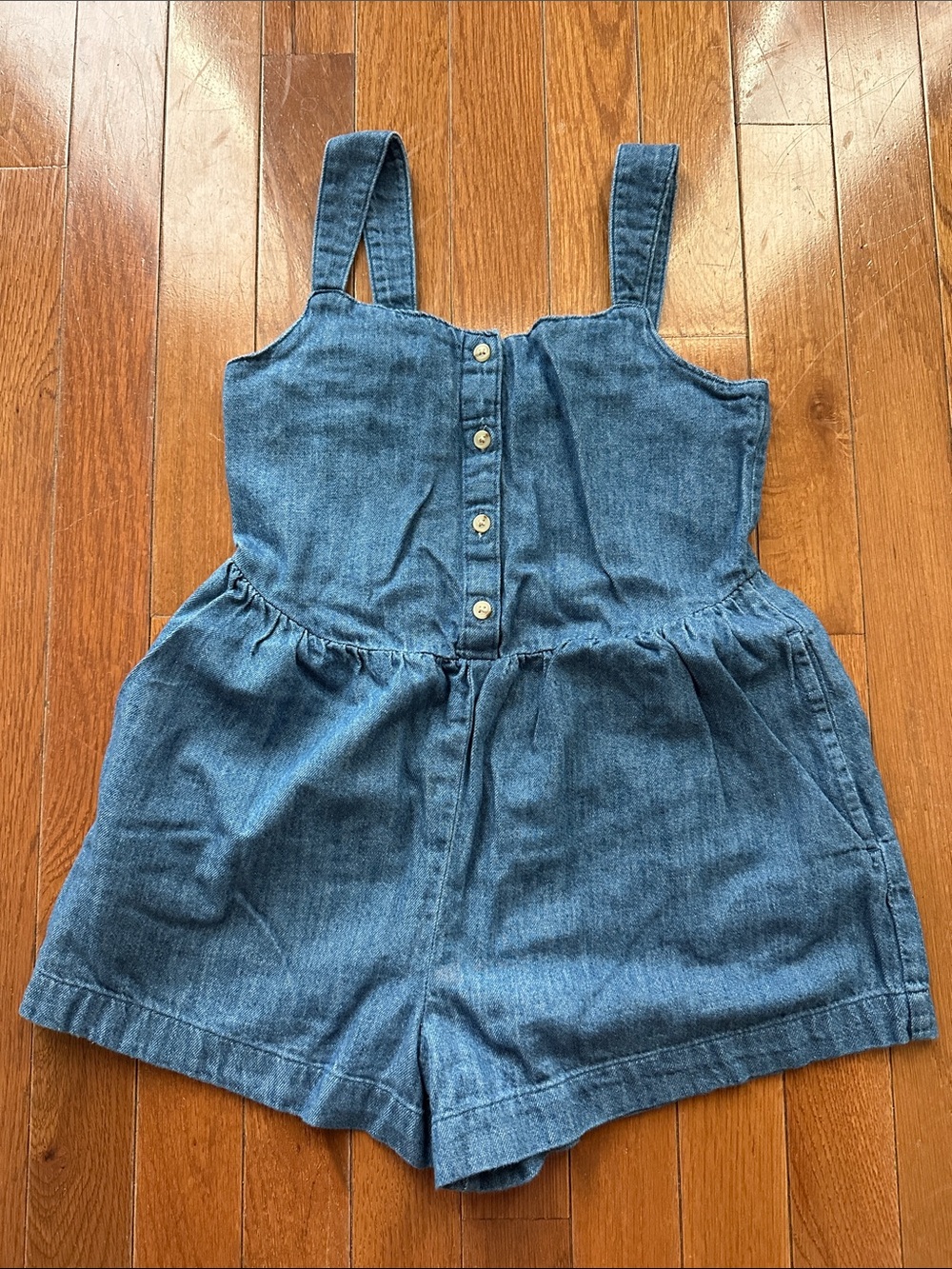 Old Navy denim romper, size M (8 girl)